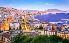 Vista aérea de Nápoles
