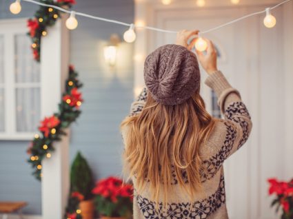 5 ideias de decorações de Natal para a porta de casa