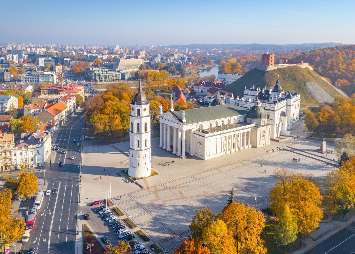 Vista de Vilnius na Lituânia