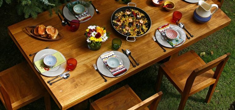 mesa de jantar rústica