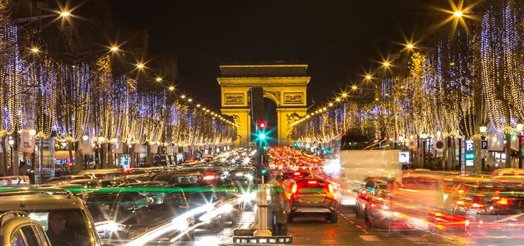 Arch of Triumph and Champs Elysees, Paris