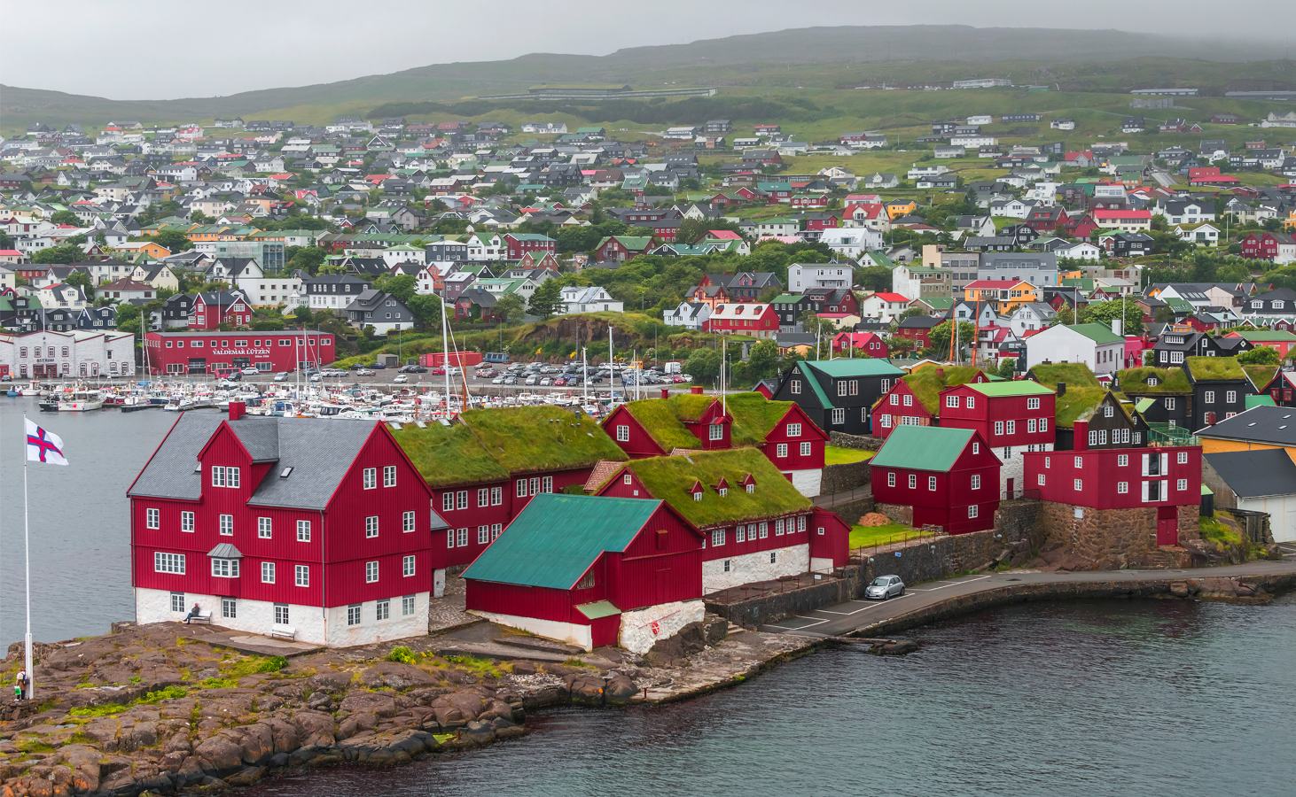 Vista da capital das Ilhas Faroé