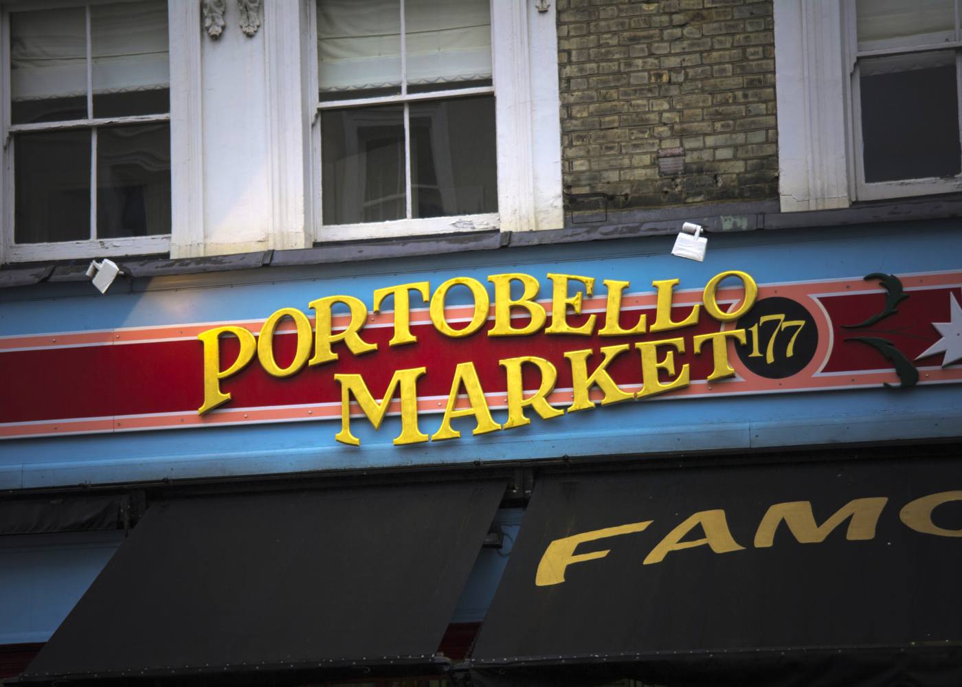 Mercado de Portobello em Londres