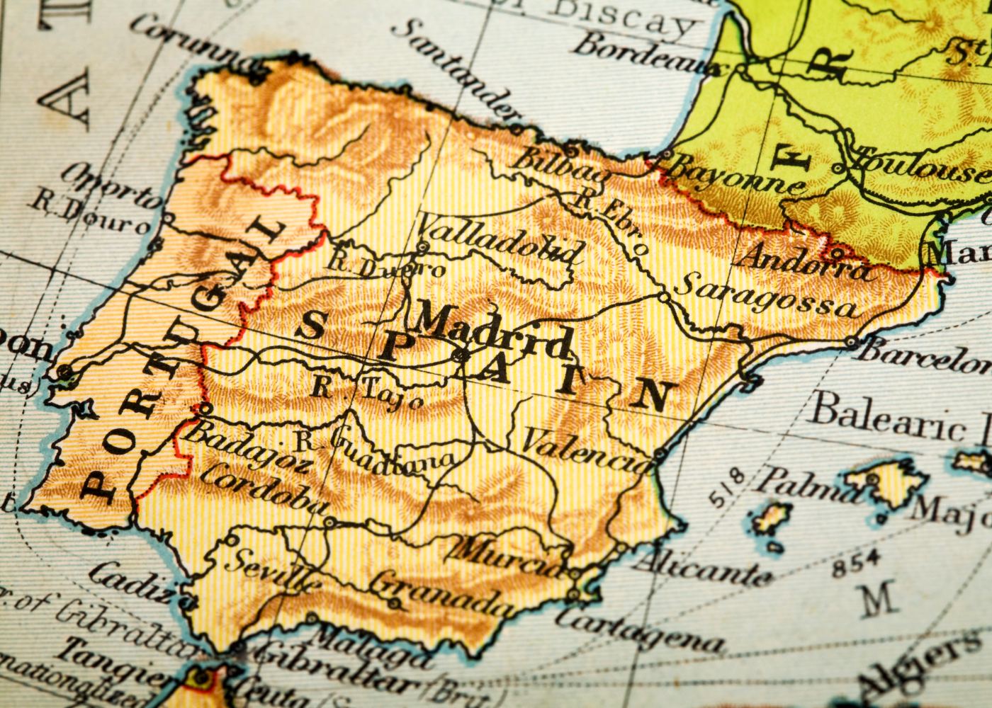 Mapa da Península Ibérica