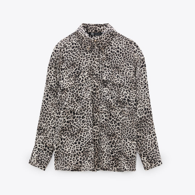 camisa leopardo zara