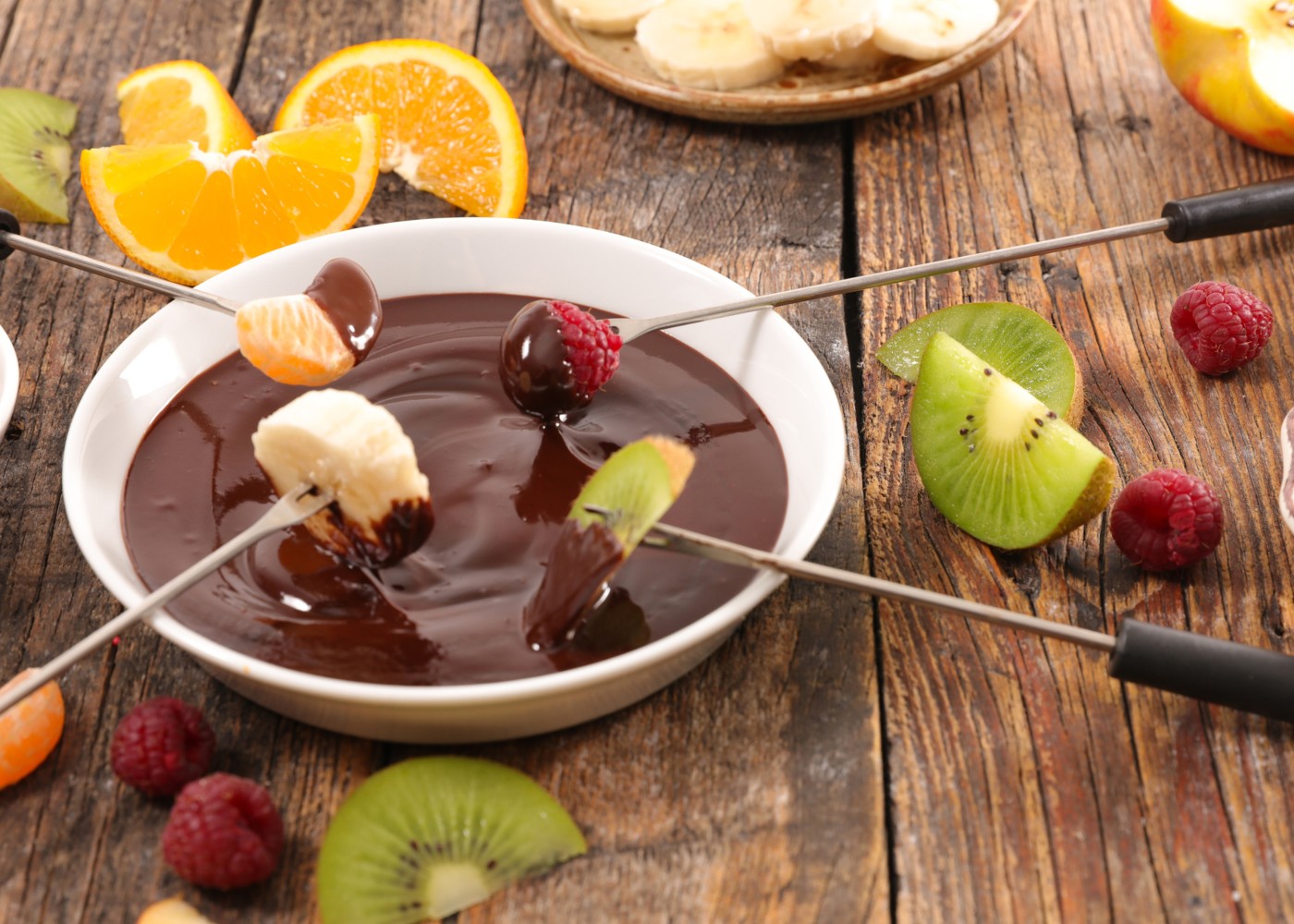 receita de fondue de chocolate