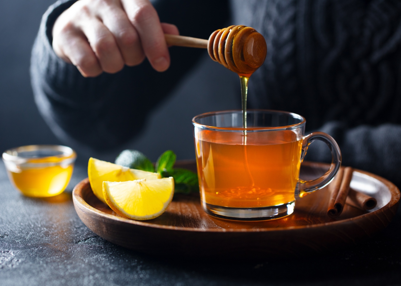 chá de limao com mel