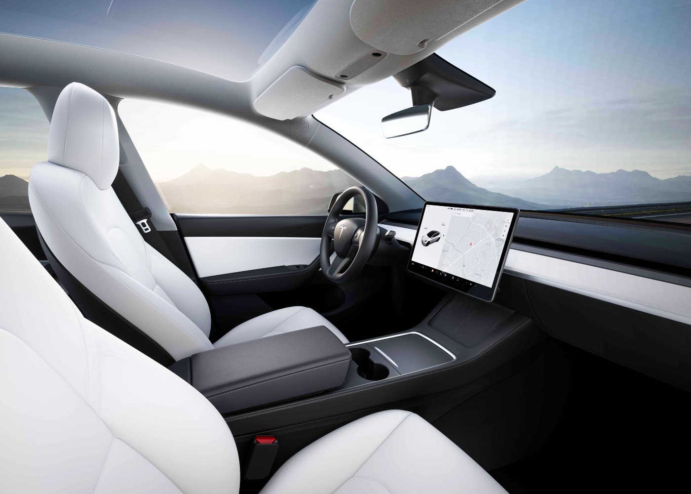Interior do Tesla Model Y