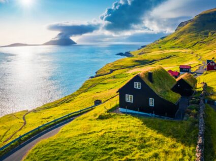 Paisagem nas ilhas Faroé