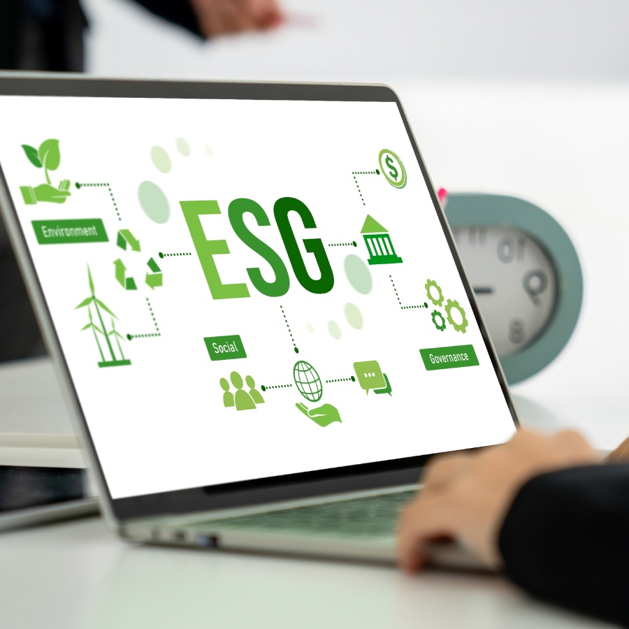 Sigla ESG em desktop
