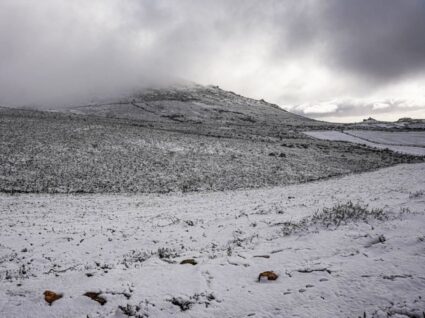 neve na serra do larouco em Montalegre